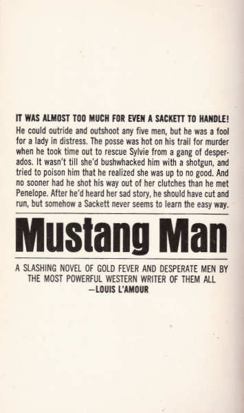Mustang Man By Louis L'Amour