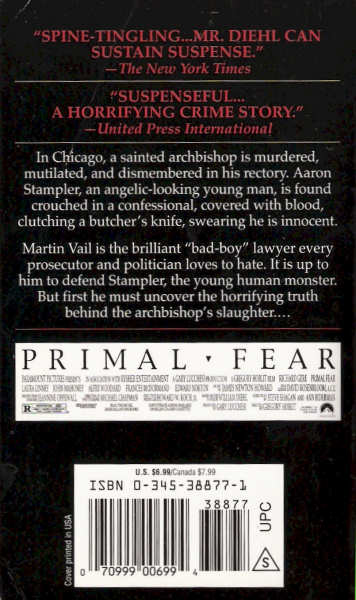 Primal Fear By William Diehl